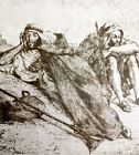 Arabs Of Oran Eugene Delacroix 1937 Antique Art Etching Print Toned DWV8D