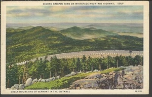 Hairpin Turn on Whiteface Mountain Highway NEW YORK ~ LINEN - Picture 1 of 1