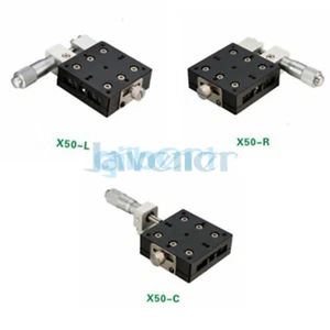 X-Achse 50 x 50 mm Al-Legierung Plattform Präzisionslager Lineartisch C/L/R Mikrometer - Bild 1 von 15