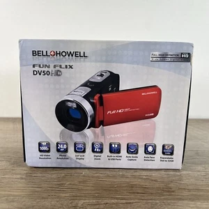 Bell+Howell Fun Flix Camcorder DV50HD Black 1080p 24Mp 8x Digital Zoom - Picture 1 of 4