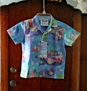 Reyn Spooner Boy's SPONGE BOB ALOHA Blue Toddler Set Size-4T - Picture 1 of 5