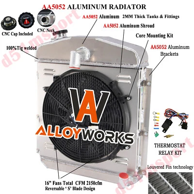 3 Row Radiator Fan Shroud for 1947-49 Plymouth Deluxe/P15 Deluxe/Special Deluxe - Изображение 1 из 4