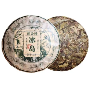 357g Yunnan Puerh Raw Tea Lceland Golden Leaves Raw Pu'er Tea Cake Pu-erh Tea - Picture 1 of 12