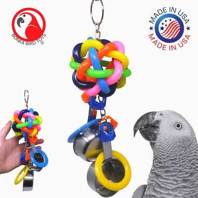 BONKA BIRD TOYS 1595 POT RING Bird Toy parrot cage toys cages african grey cockatoo macaw amazon