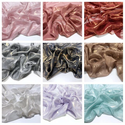 Chiffon Stoff Netz Tüll Glänzend Reflektierend DIY für Kleid Kleider Hintergrund - Bild 1 von 4