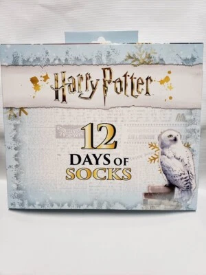 12 DAYS OF SOCKS HARRY POTTER HOGWARTS WOMEN SHOE SIZE 4-10 NEW - Image 1 of 3