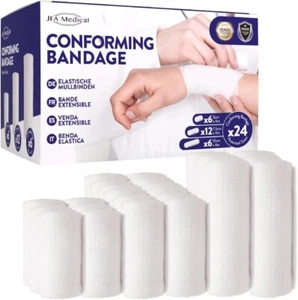 JFA Medical Assorted Conforming Bandages, Gauze Bandage Roll - Box of 24 - Picture 1 of 7