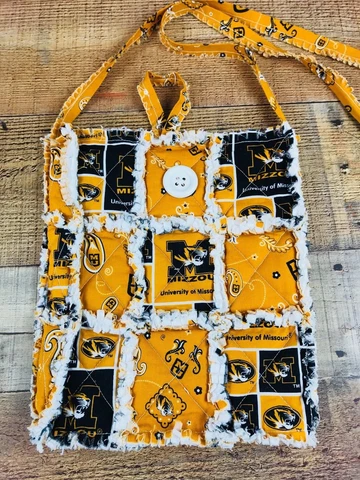 Mizzou Missouri Tigers Quilted Bag / Purse - Adjustable Strap - Looks Handmade Cover