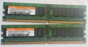 Set of 2 IBM MEMORY - HYNIX 512MB DDR-400 PC3200R-333-10 - Picture 1 of 1