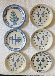M A Hadley 6 Coaster Lot Merry Christmas Tree Thank You - 4 Louisville Arts Fund - Picture 1 of 2