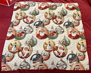 Sprugel Christmas tablecloth, apprx 32"x32", 60% cotton, 40% polyester, New - Picture 1 of 2