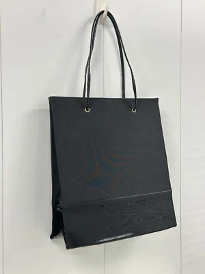 Bolso de Mano Princesa Marcella BORGHESE Negro Lona + Vinilo Forrado Usado en Excelente Condición Foto 1 de 4