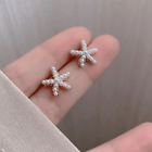 Petite Pearl Starfish Stud Earrings