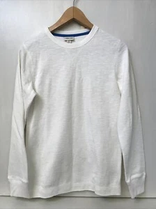 CHEROKEE Long Sleeves Tee Shirt Junior Boys L 12/14 Cotton Cream White Thermal - Picture 1 of 4