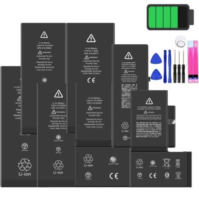 Replacement Battery For iPhone 6 6S 7 Plus 8 X XS XR MAX 11 12 SUPER Capacity - Image 1 of 4