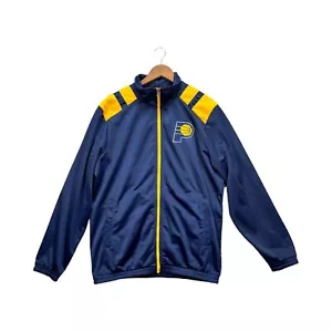 Chaqueta de baloncesto vintage NBA Indiana Pacers GIII Carl Banks azul amarillo cremallera L - Imagen 1 de 4