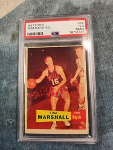 1957 TOPPS BASKETBALL  #22  TOM  MARSHALL  PSA Graded  - Picture 1 of 2