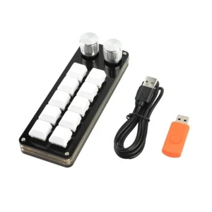 10 Keys Mini Keyboard 2 Knob Customize Gaming Video Editing Programming Keypad - Picture 1 of 8