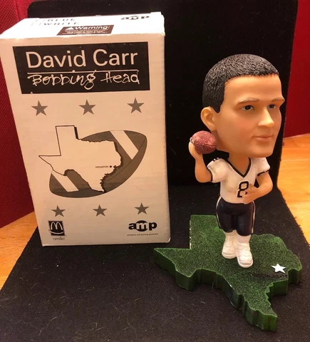 QB DAVID CARR Texans Bobbing Bobble Head McDonald's White Jersey 2002 1st draft Cover