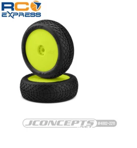JConcepts Ellipse - Mini-B Front Tires Pre-Mounted Yellow JCO4002-2211 - Picture 1 of 1