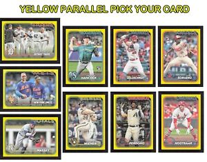 2024 Topps Series 1 Complete Your Set Pick Your Card Yellow Parallel