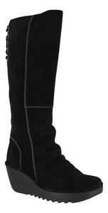 Fly London Yust Womens High Leg Wedged Heeled Mid Calf Boots - Picture 1 of 3