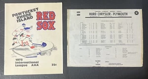 Pawtucket Rhode Island Red Sox 1973 Internat. Liga Programm (Frank Sinatra Jr.) - Bild 1 von 24