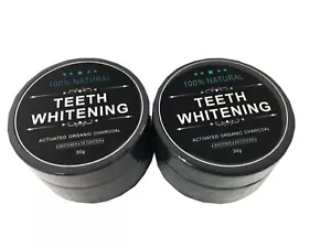 Activated Organic Charcoal Teeth Whitening Powder Natural Coconut 30g Pack of 2 - Picture 1 of 5