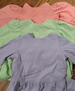 Authentic Amish Girls Dresses. Lot Of 3 With Aprons. Size 8. Shipshewana IN Made - Picture 1 of 20