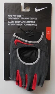 Nike Fit Lightweight Training Gloves Anthracite/Sport Red Women Large - Picture 1 of 6