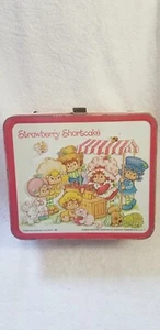Vintage 1981 Strawberry Shortcake Lunchbox With Thermos Missing Handle - Picture 1 of 8