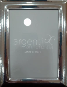 CORNICE PORTAFOTO (12CM X 16CM) LEGNO E ARGENTO 800 (CO03) - Picture 1 of 3