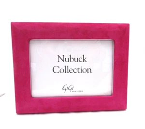 Bilderrahmen NUBUKLEDER hält 5x7" Foto Grafik Bild ROSA - Bild 1 von 8
