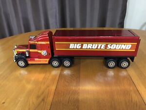 VTG 1989 Buddy L Big Brute Sound Red Kenworth Semi Truck & Trailer Works