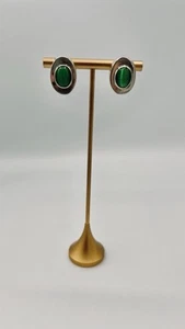 Vintage Sterling Silver 925 Taxco Mexico Modernist Stud Earrings 5/8” - Picture 1 of 4