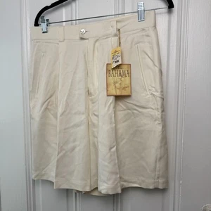 Tommy Bahama Shorts Womens 10 Cream 100% Silk Pleated Preppy Resort Vacation NWT - Picture 1 of 7