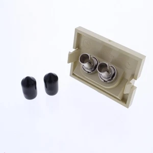 Leviton-IVORY Duplex ST 45 Degree 1.5 Unit MOS Zirconia - Picture 1 of 9