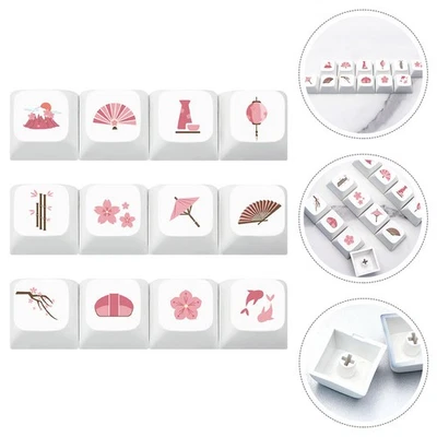  12 Pcs Dye-sublimation Keycap Set Cute Keycaps for Mechanical Keyboard - Image 1 of 4