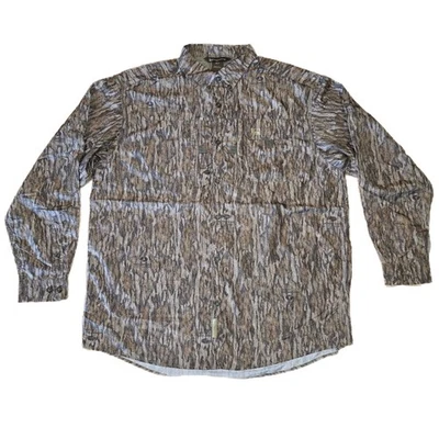 Banded Mossy Oak Bottomland Camo Lightweight Vented L/S Button Up Shirt Mens XLT - Image 1 of 4