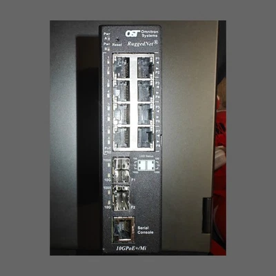 Omnitron RuggedNet 10GPOE+/Mi Industrial PoE+ Switch – GENTLY USED - Image 1 of 4