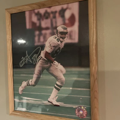 Foto autografiada de Philadelphia Eagles, Fred Barnett. Foto 1 de 2