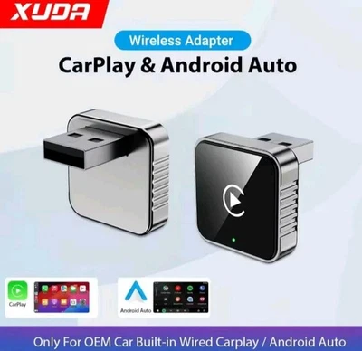 2-in-1 Wireless CarPlay Android Auto Adapter Plug & Play USB for iPhone Android - Bild 1 von 4