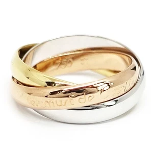 Cartier Trinity Ring K18 YG/PG/WG US#5.5~6 P0034929 - Picture 1 of 6