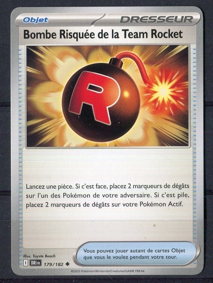 D462945 Pokemon Card Team Rocket's Venture Bomb #179/182 French Destined Rivals - Image 1 of 2