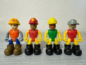 Nikko Toys LOTTO DI 4 2 personaggi operai edili 1 pompiere e 1 macchinaio - Foto 1 di 7