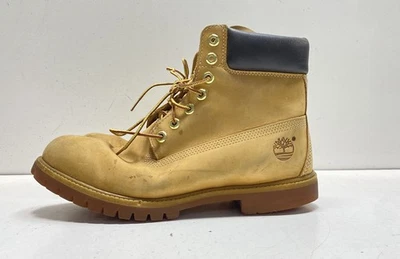 Timberland Hombres Botas Informales de Cuero Amarillo con Cordones Tacón Plano Talla 10M Foto 1 de 4