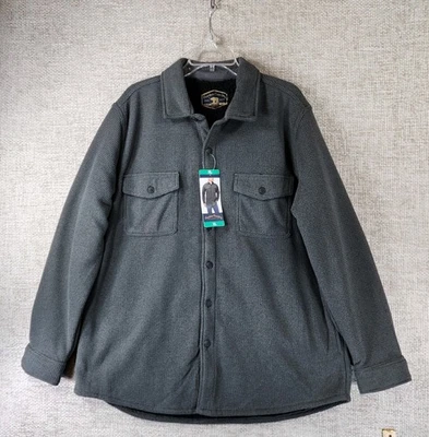 Freedom Foundry Sherpa Forrada Vellón Chaqueta Para Hombres XL Gris Bolsillos Abotonados Nueva Con Etiquetas Foto 1 de 4