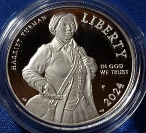 2024 P Harriet Tubman Proof Silver Dollar Coin, OGP and COA Commemorative $1 - Picture 1 of 4