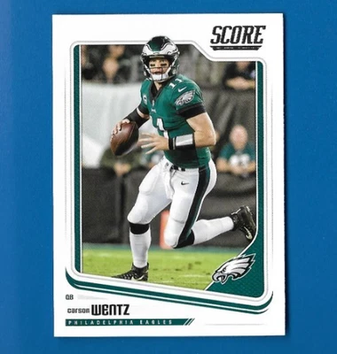 2018 Panini Score Carson Wentz Card, Philadelphia Eagles #258 - Image 1 of 2