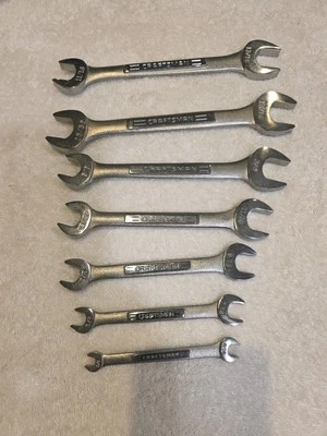 LOT OF 7 VTG Craftsman USA Double Open-End SAE Wrenches VV SERIES  - Image 1 of 4